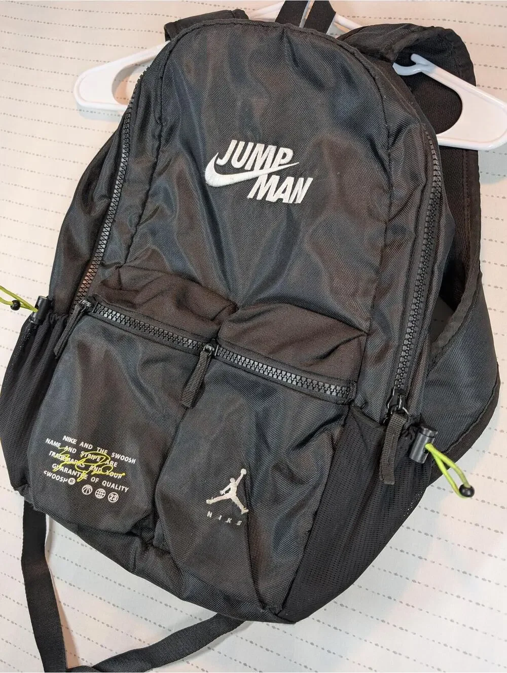 Nike Jumpman Air Jordan Backpack School Laptop Travel Bag Black Unisex Large